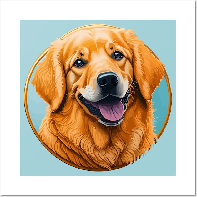 Golden Retriever Portrait Wall Art by SpriteGuy95